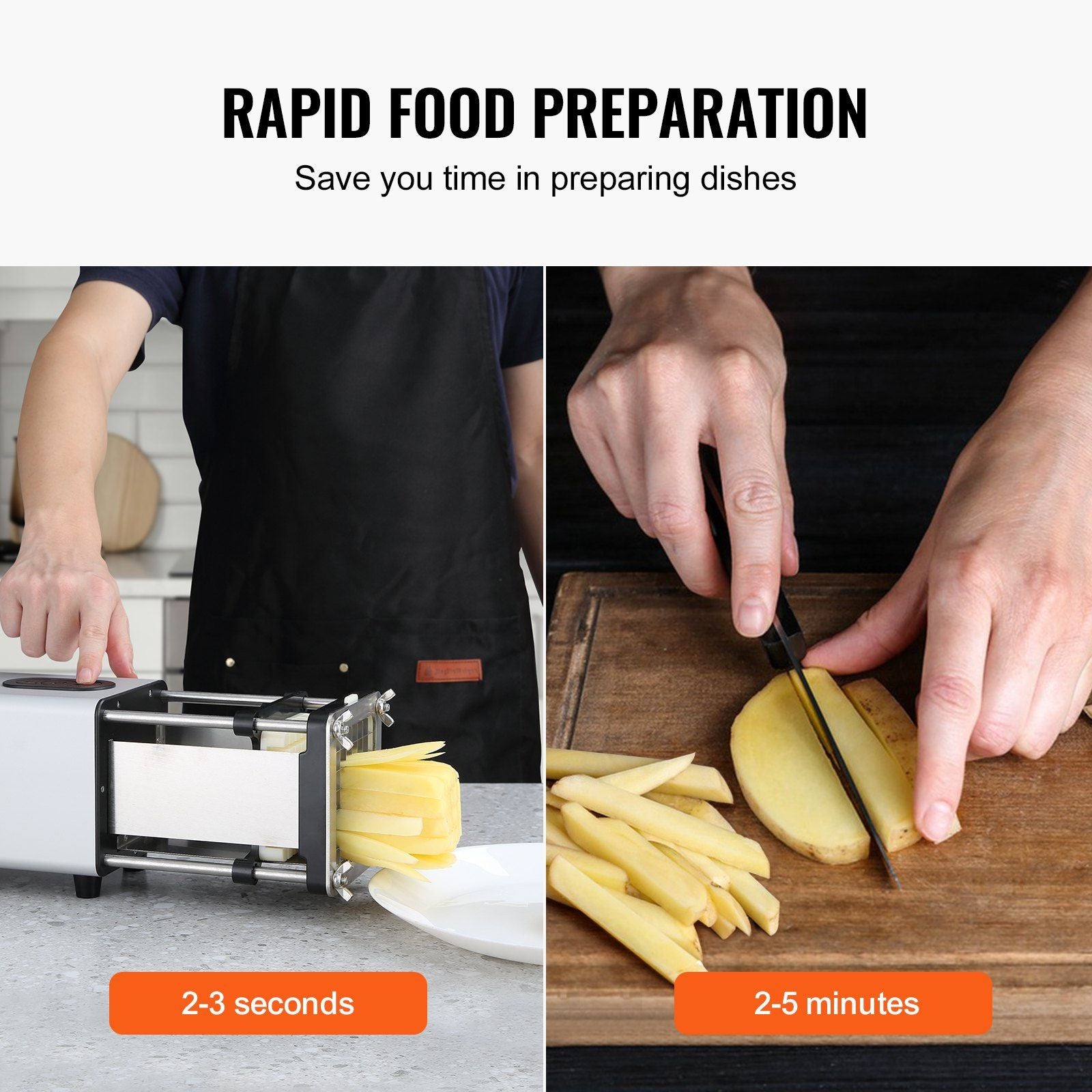 Electric French Fry Cutter with Two Blade Sizes