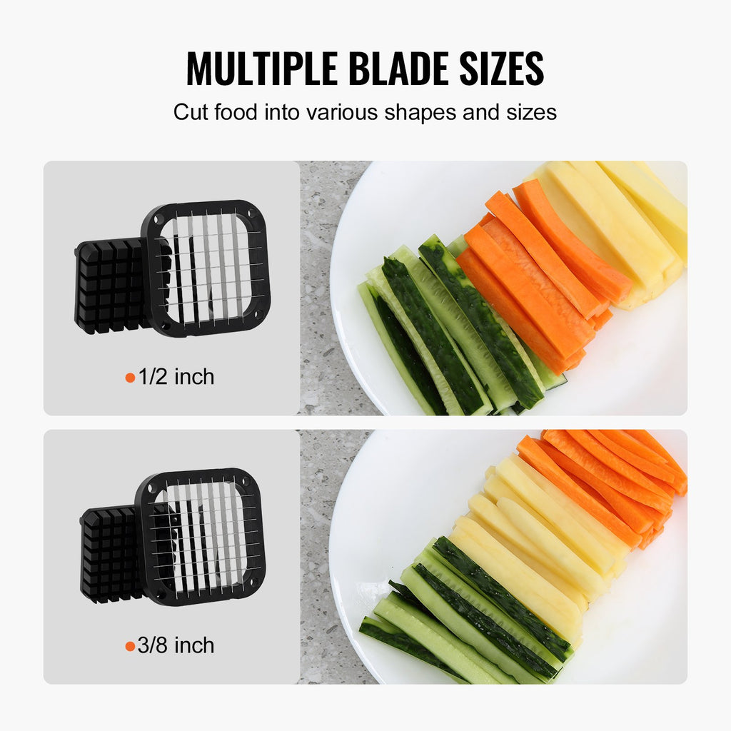 Manual French Fry Cutter with Two Blade Sizes