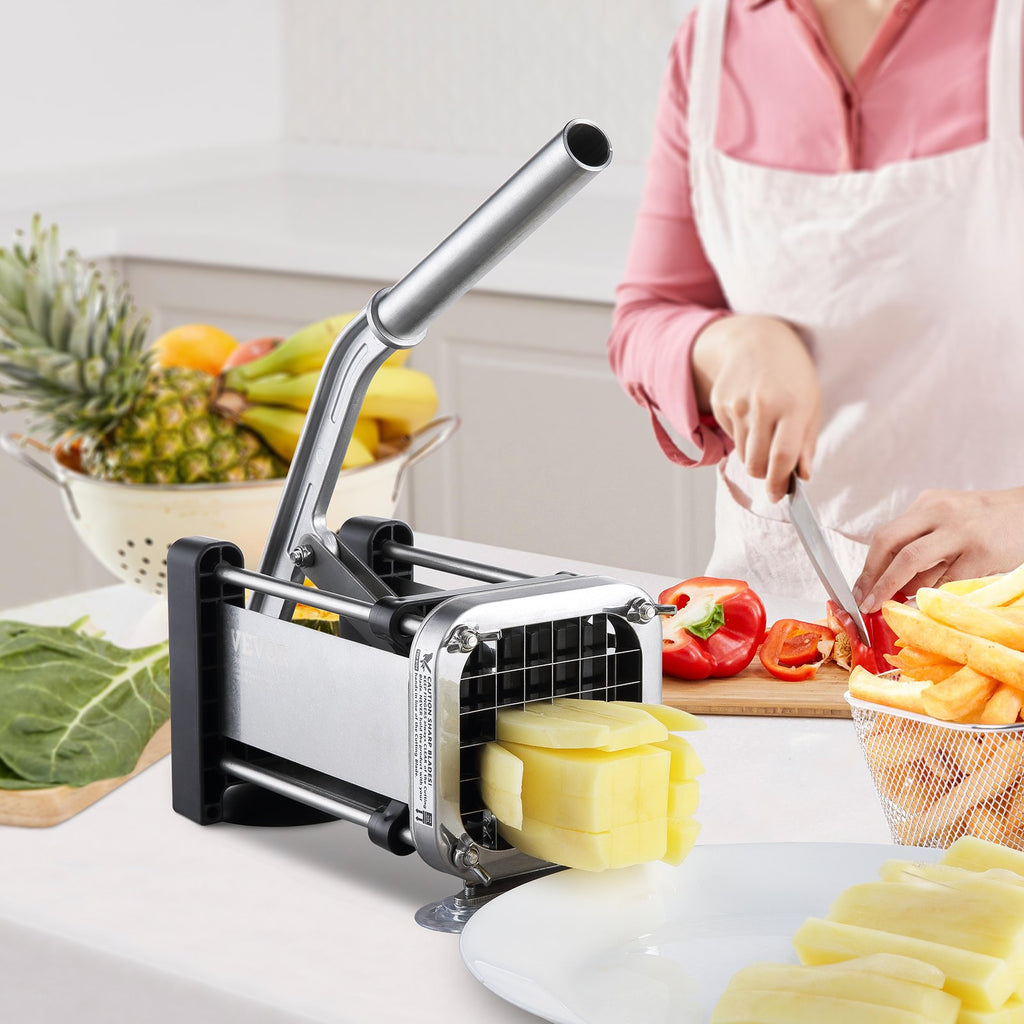 Manual French Fry Cutter with Two Blade Sizes