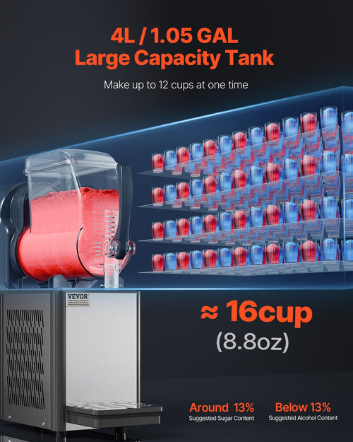 4L Single-Tank Slushy Machine