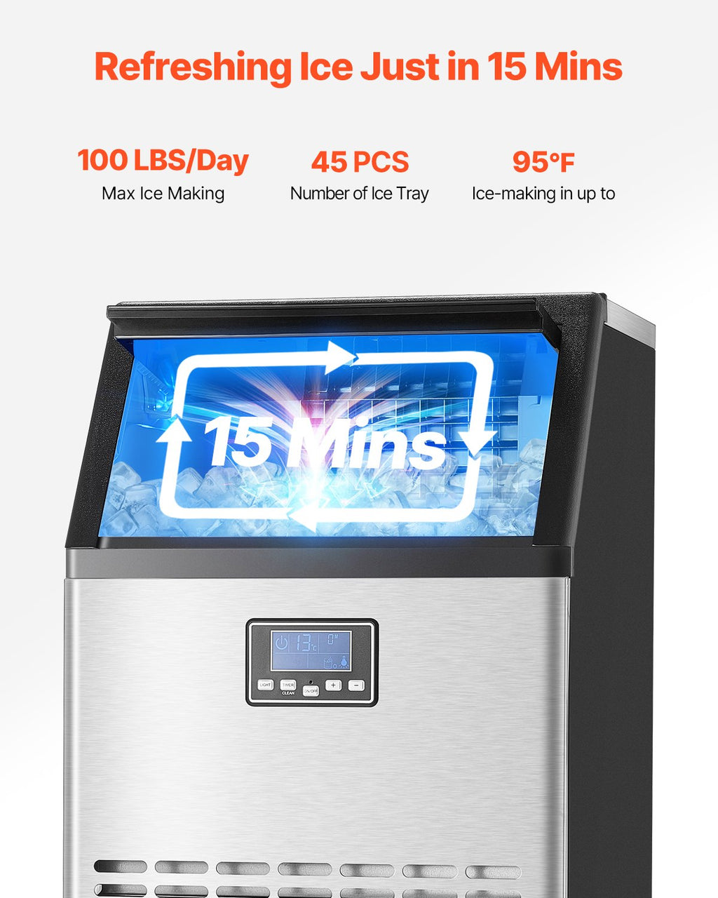 Commercial Ice Maker – 45 Cubes per Cycle