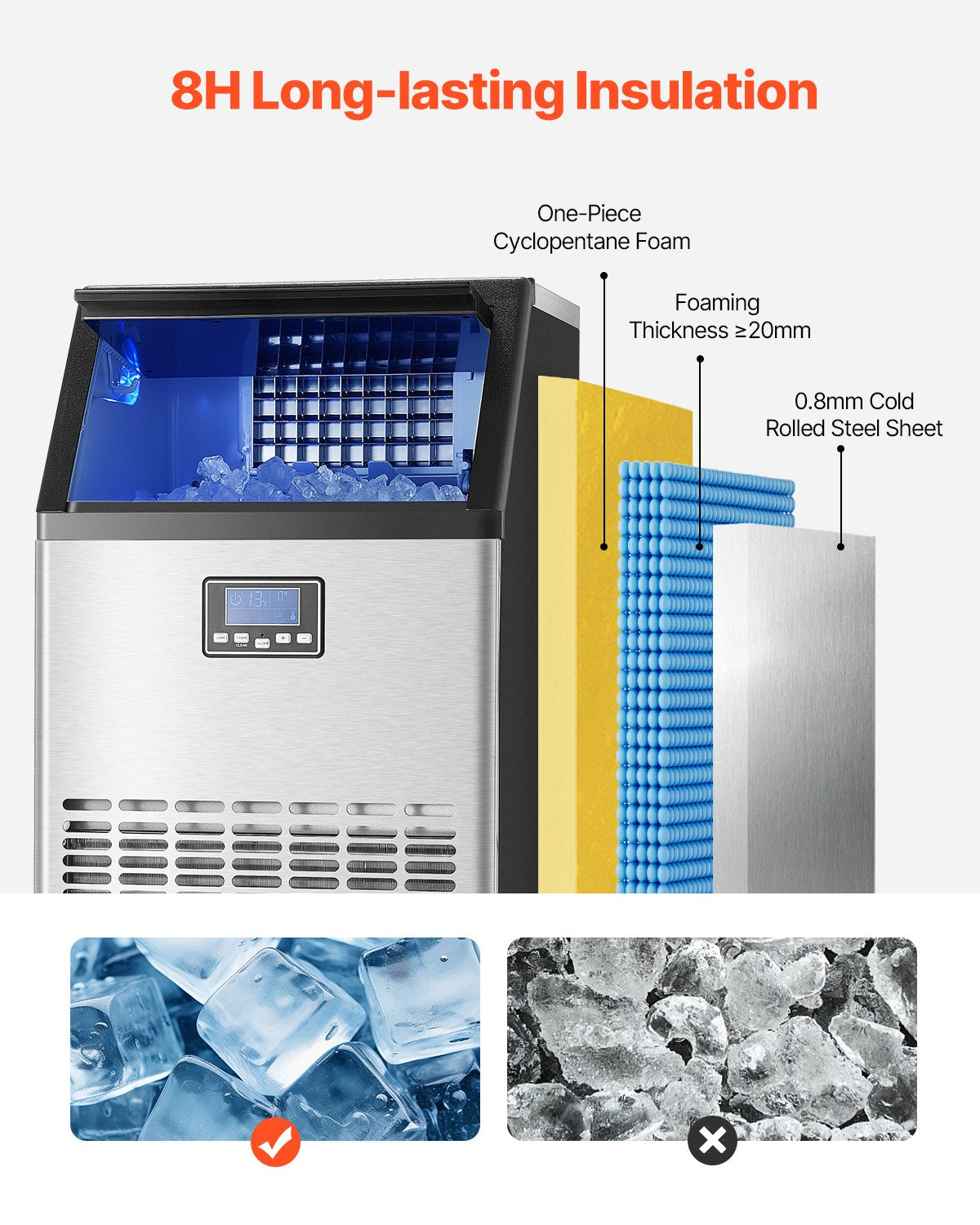 Commercial Ice Maker – 45 Cubes per Cycle
