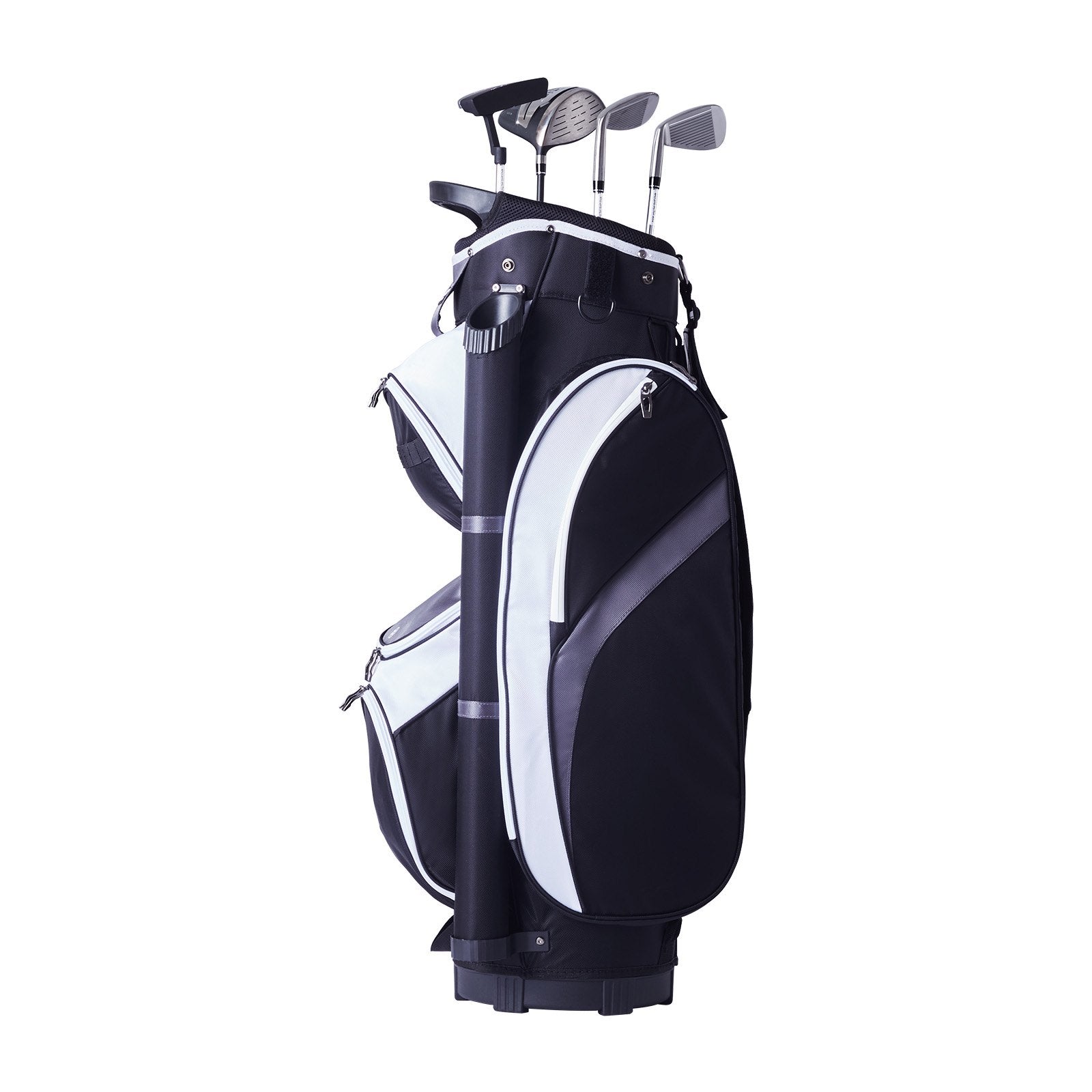Golf Cart Bag with 14 Way Organizer Divider Top, 36” Multiple Pockets Premium Nylon Cart Bag, Durable Golf Bags with Handles & Dust Cover & Detachable Straps for Men & Women, Black Color-Block
