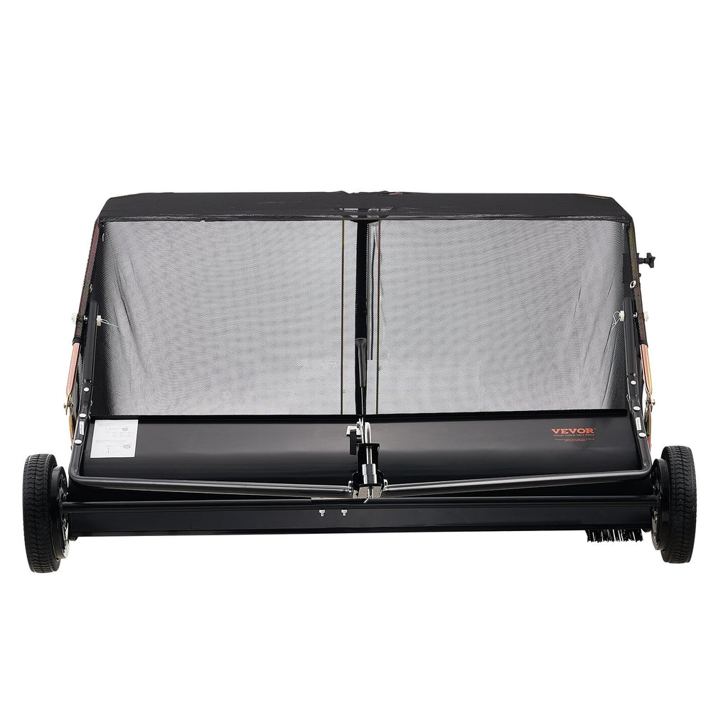 Tow-Behind Lawn Sweeper 132cm Leaf Yard Collector 26 cu.ft. Adjustable