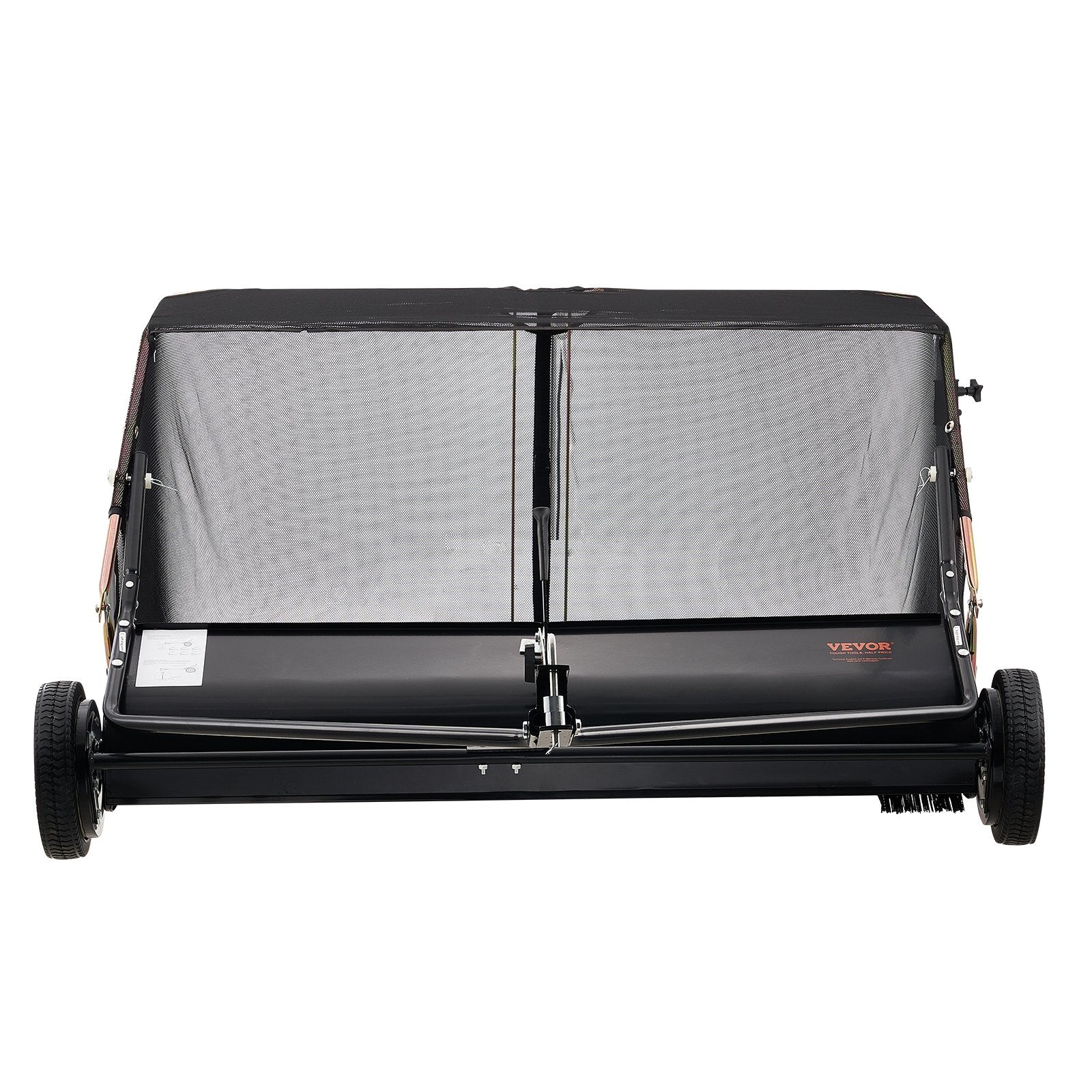 Tow-Behind Lawn Sweeper 132cm Leaf Yard Collector 26 cu.ft. Adjustable