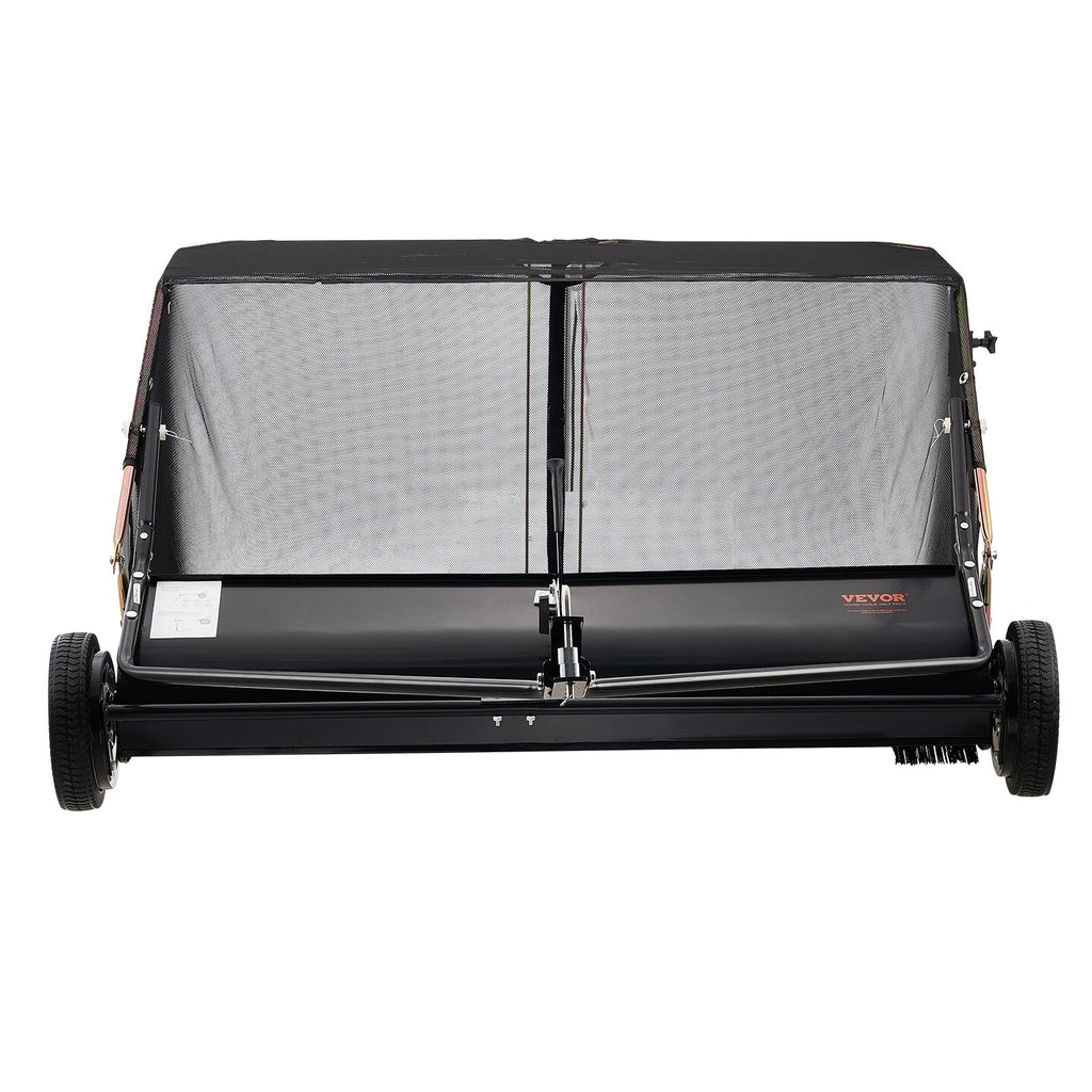 Tow-Behind Lawn Sweeper 132cm Leaf Yard Collector 26 cu.ft. Adjustable