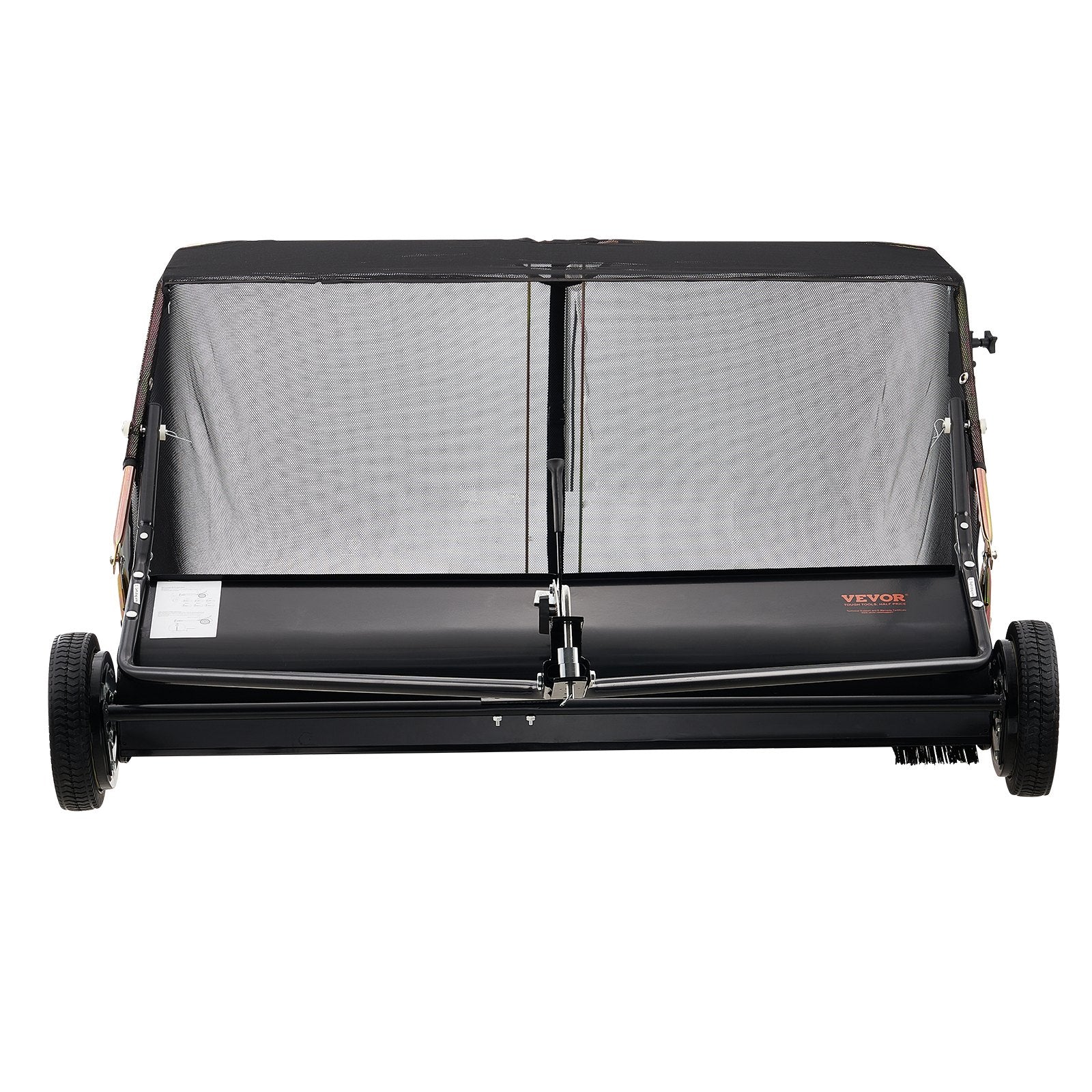 Tow-Behind Lawn Sweeper 132cm Leaf Yard Collector 26 cu.ft. Adjustable