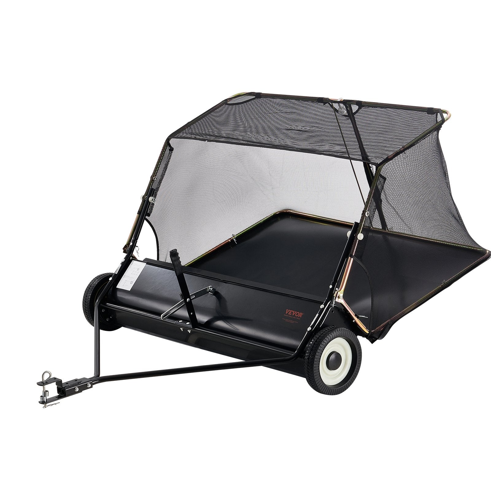 Tow-Behind Lawn Sweeper 132cm Leaf Yard Collector 26 cu.ft. Adjustable