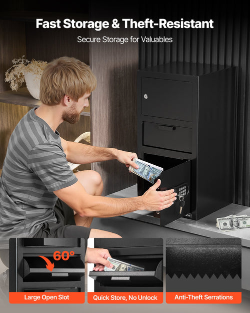 3.6 cu ft Digital Depository Safe – Black