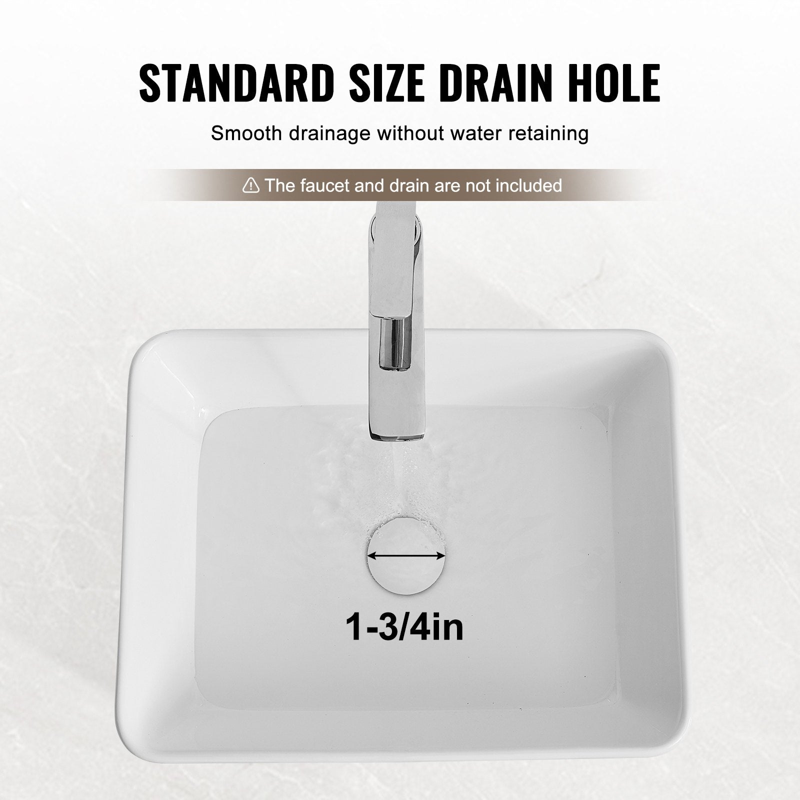 Modern Ceramic Vessel Sink 48x37cm Bathroom Vanity Bowl Countertop White
