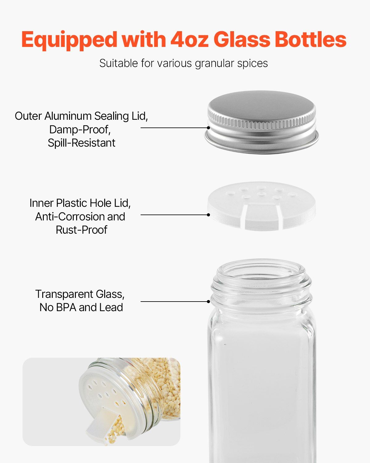 36-Jar Spice Rack Organiser Set