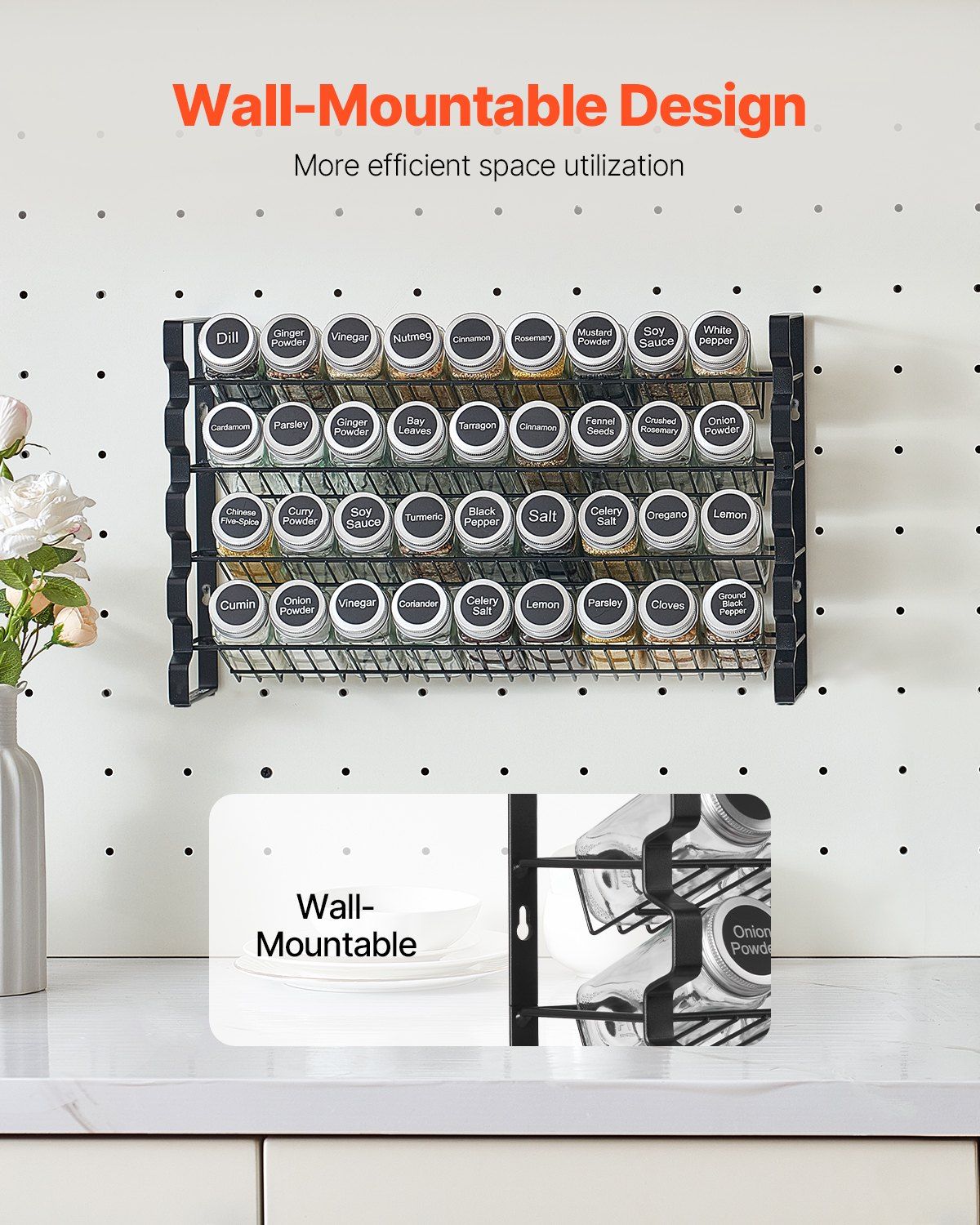 36-Jar Spice Rack Organiser Set