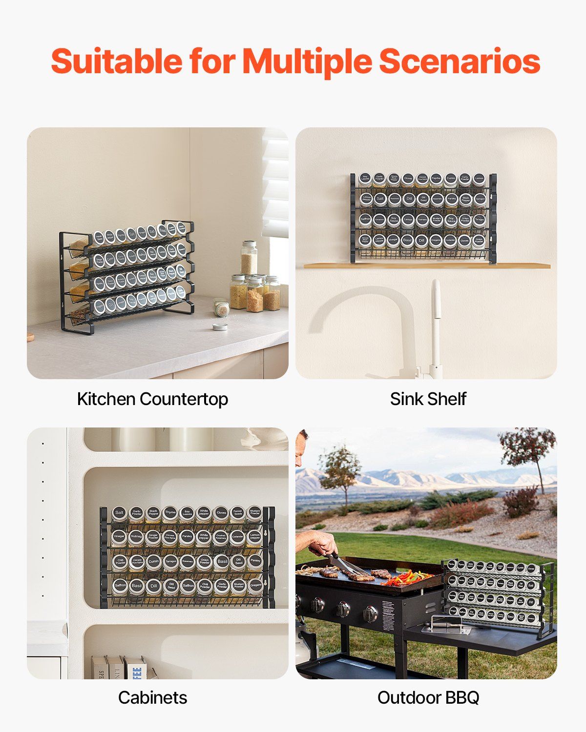 36-Jar Spice Rack Organiser Set