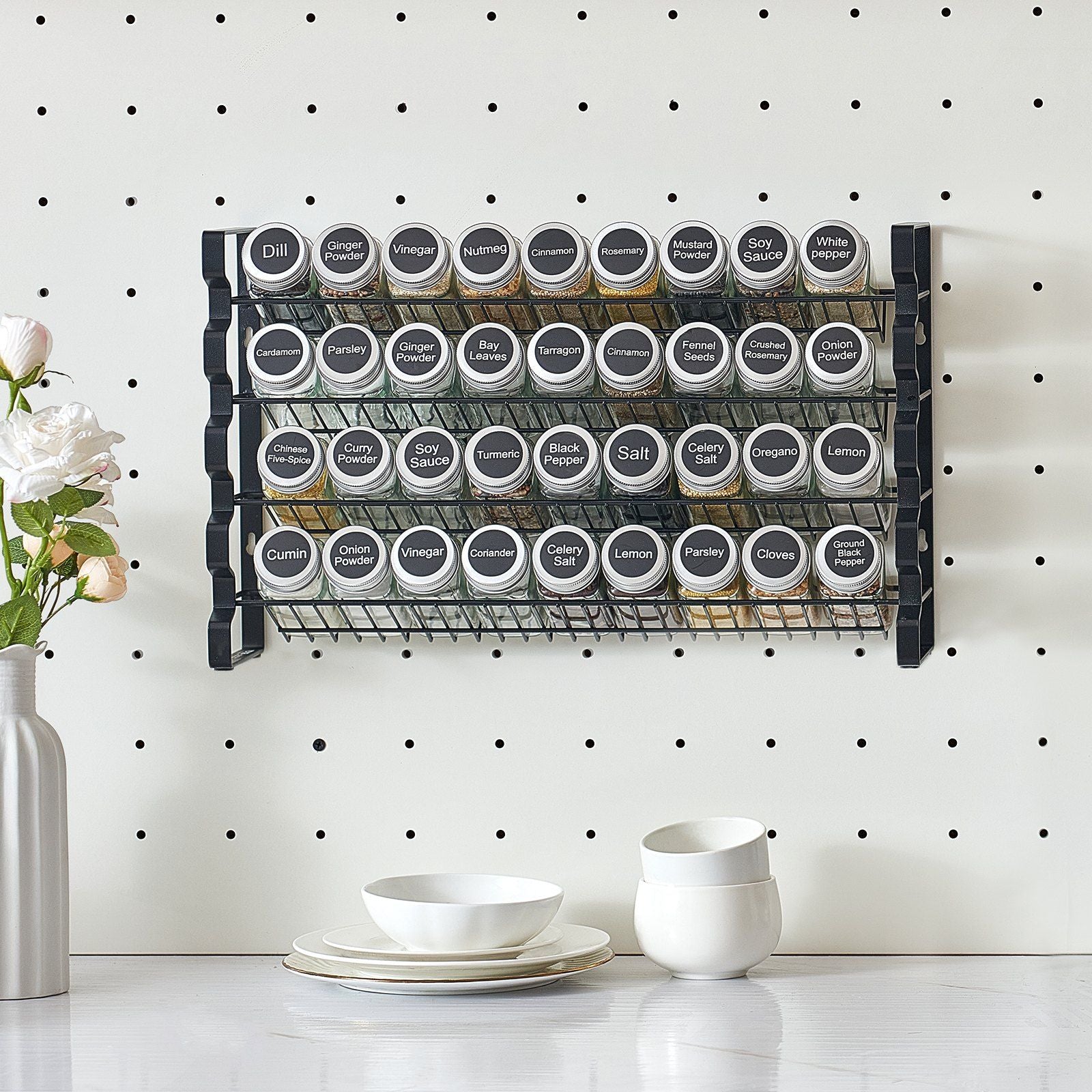 36-Jar Spice Rack Organiser Set