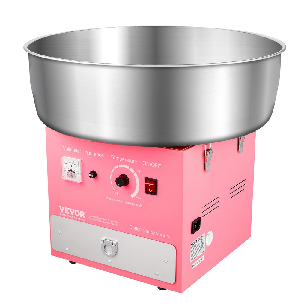 1000W Cotton Candy Machine with Drawer – Pink