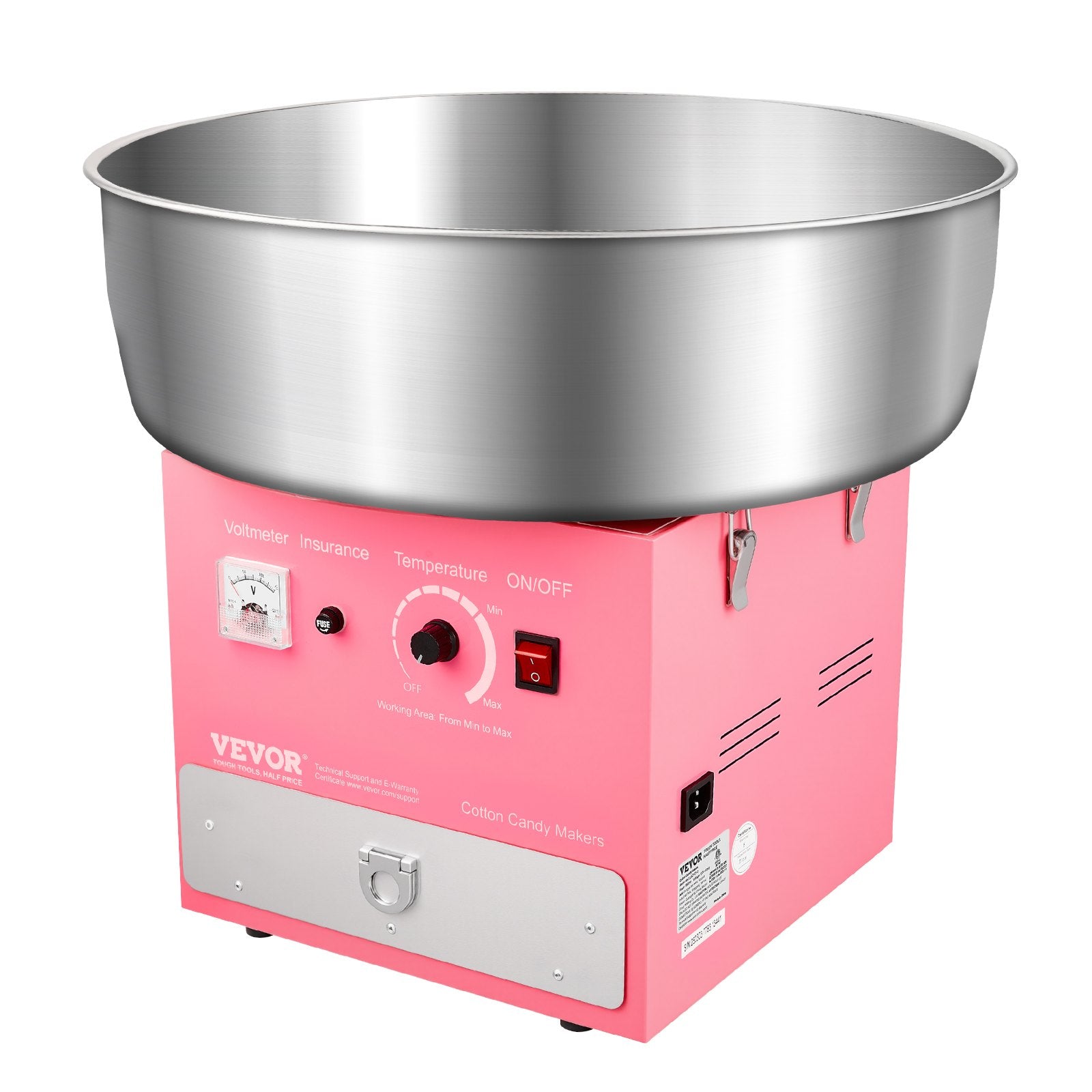 1000W Cotton Candy Machine with Drawer – Pink