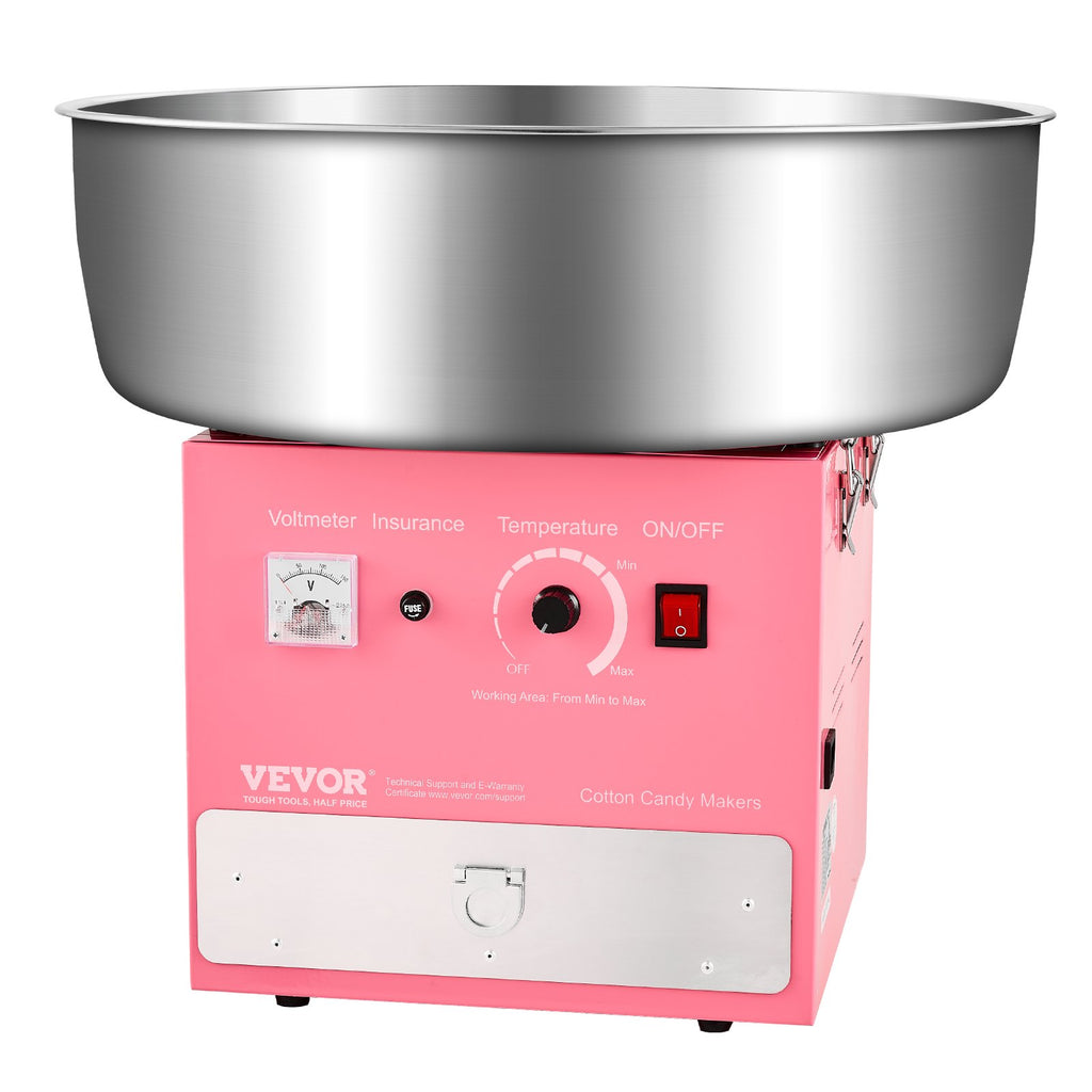 1000W Cotton Candy Machine with Drawer – Pink