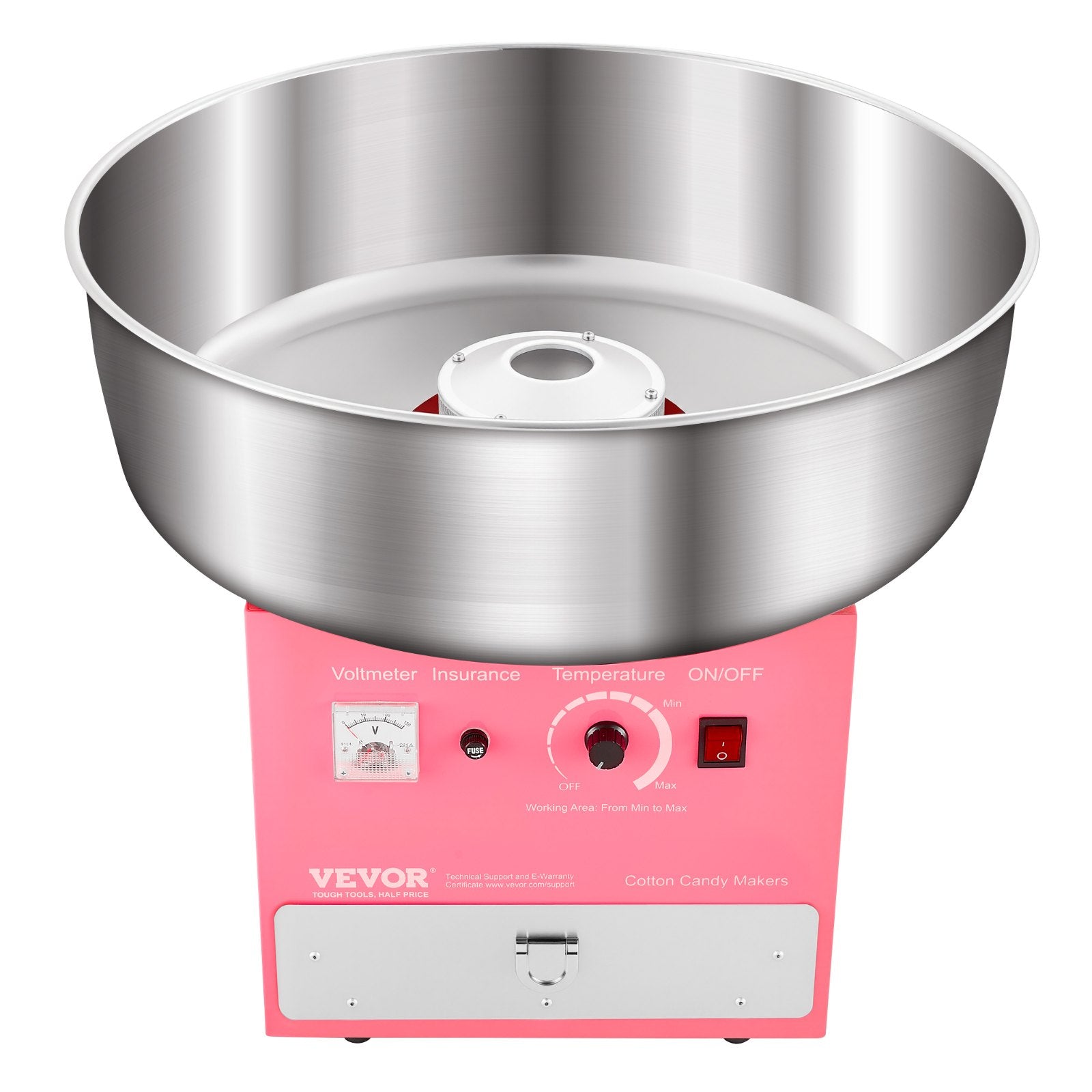 1000W Cotton Candy Machine with Drawer – Pink