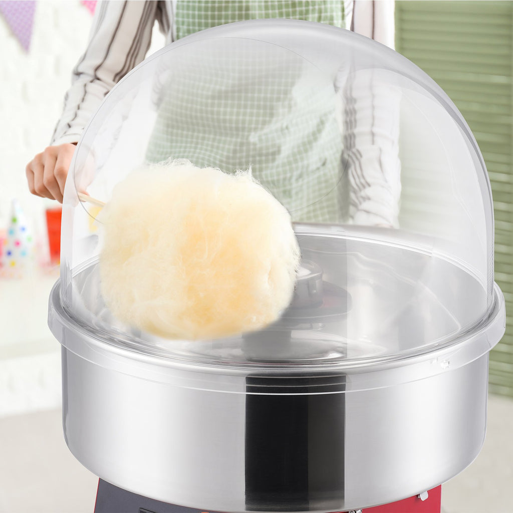 1000W Cotton Candy Machine with Cover – Red