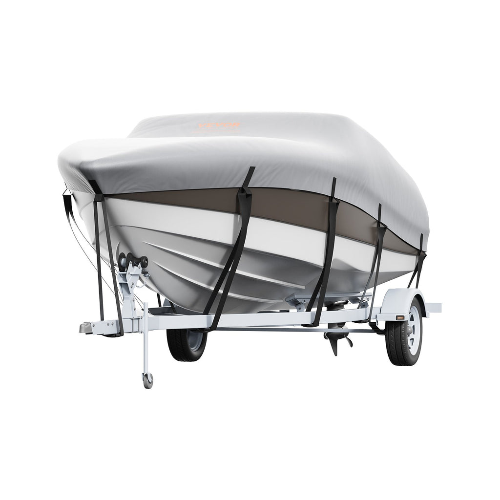 Boat Cover 600D Waterproof 23-24 ft Boat Cover V-Hull Tri-Hull Runabout
