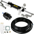 Hydraulic Steering Kit 300HP Hydraulic Steering Compact Cylinder Hydraulic Outboard Steering Kit with Helm Pump for Boat Marine Steering System
