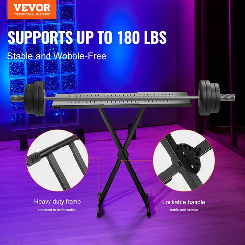 Adjustable Foldable DJ Table Stand with Double-X Frame