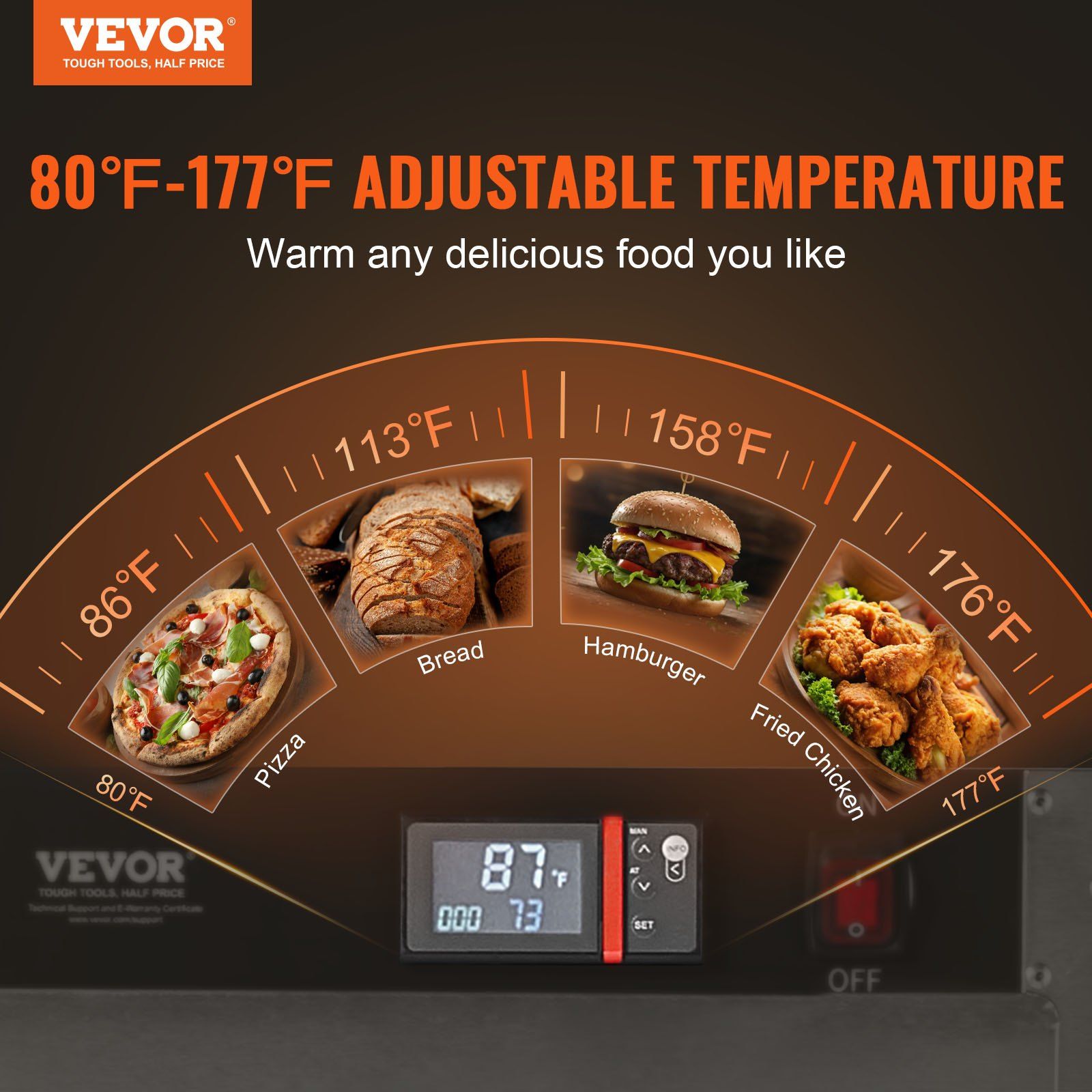 4-Tier Single-Door Food Warmer