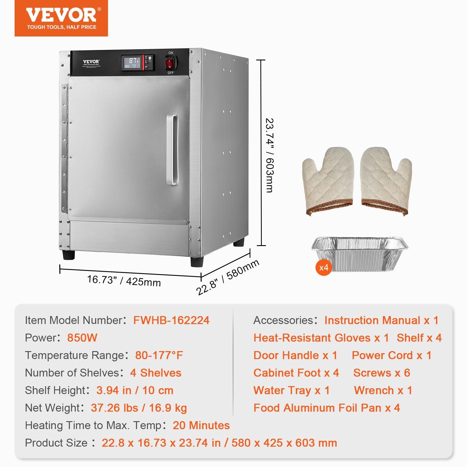 4-Tier Single-Door Food Warmer