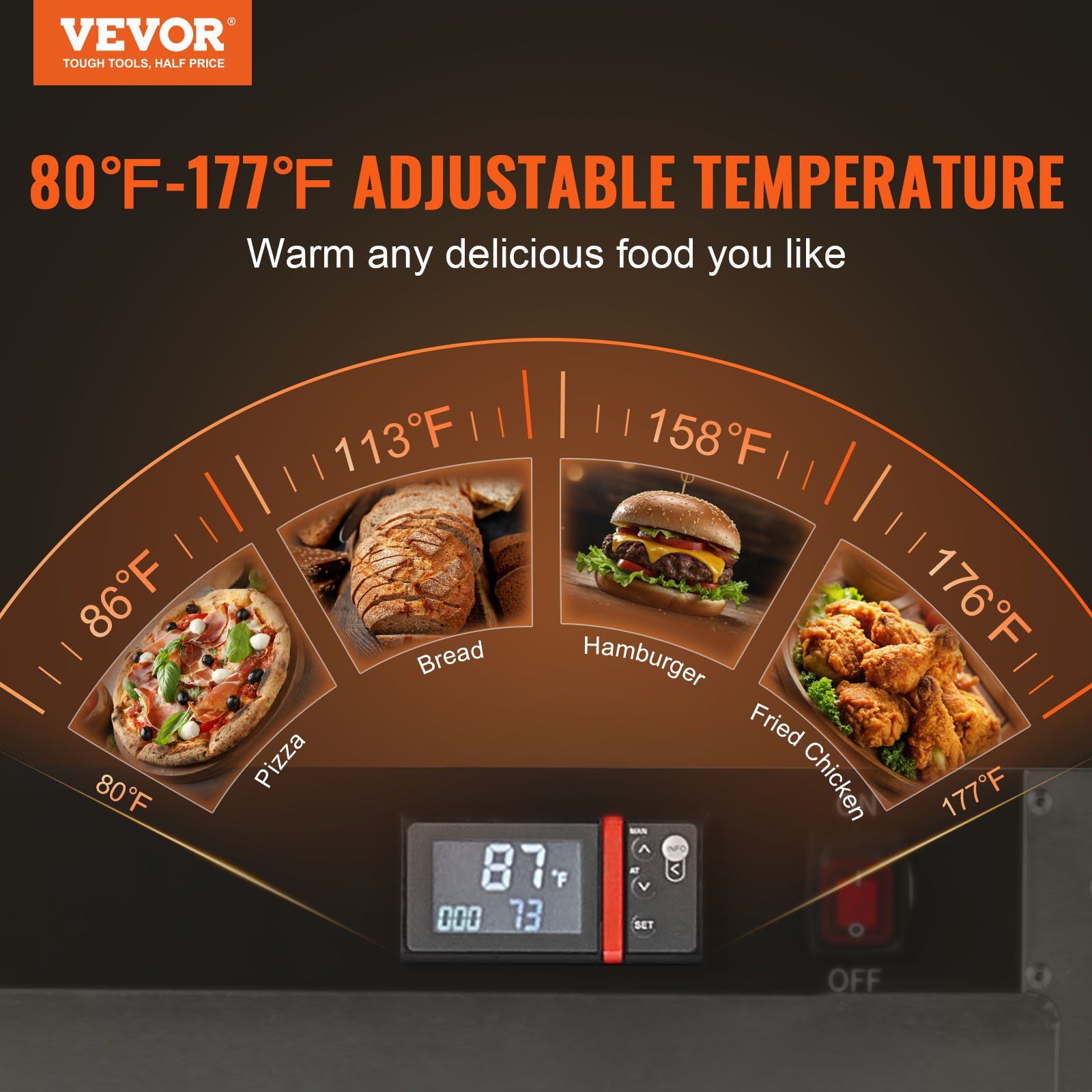 4-Tier Double-Door Food Warmer