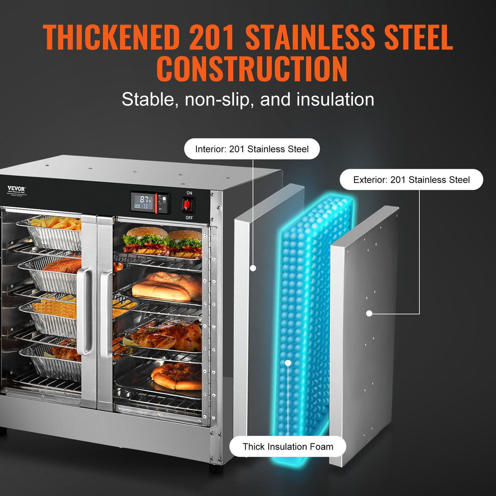 4-Tier Double-Door Food Warmer