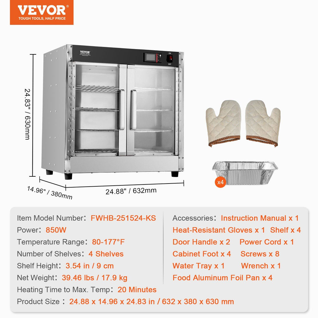 4-Tier Double-Door Food Warmer