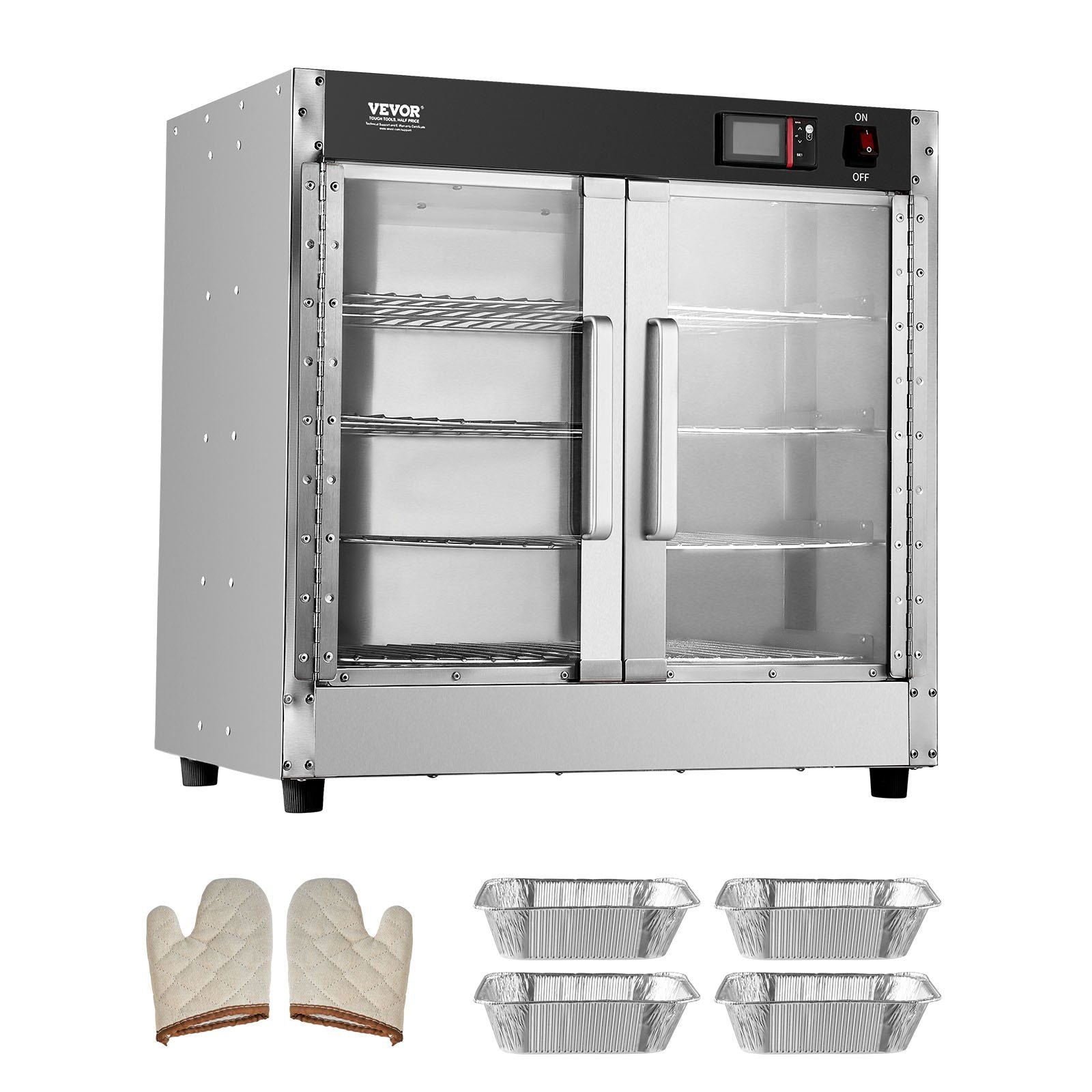 4-Tier Double-Door Food Warmer