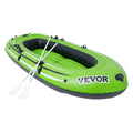 Inflatable Boat, 4-Person Inflatable Fishing Boat, Strong PVC Portable Boat Raft Kayak, 1158mm Aluminum Oars, High-Output Pump, Fishing Rod Holders, and 2 Seats, 1100 lb Capacity for Adults Kids