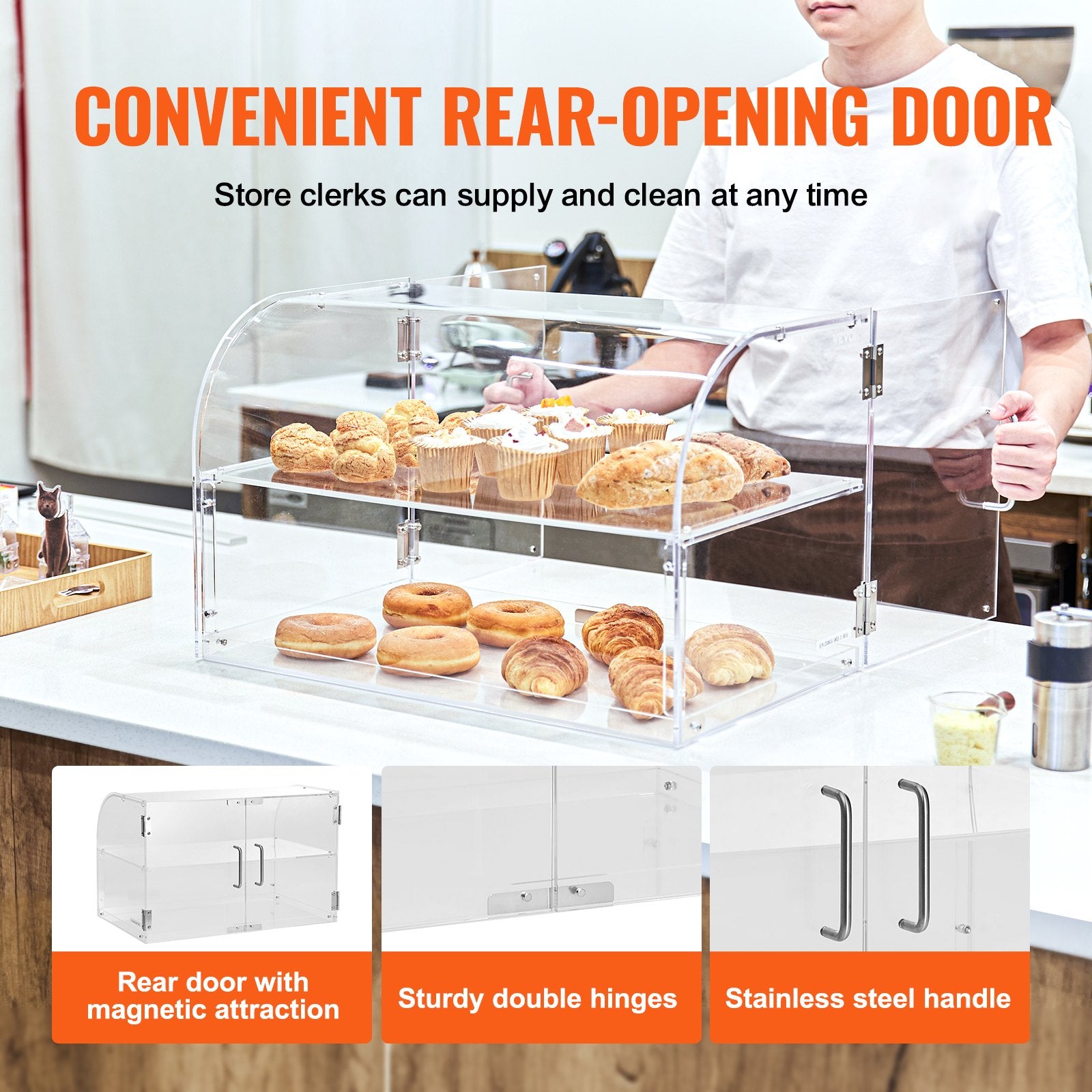 2-Tier Acrylic Pastry Display Case