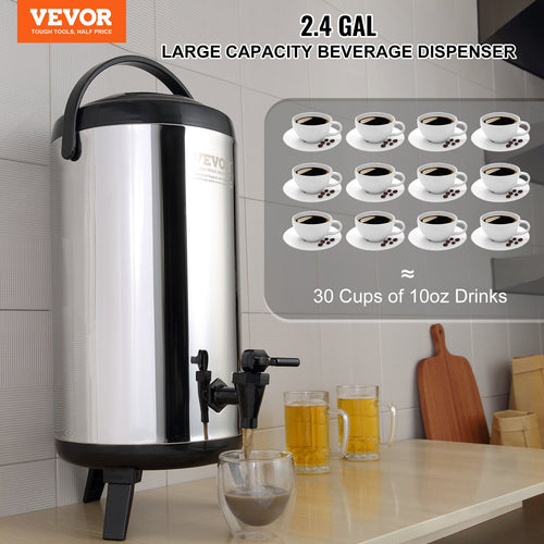 9.2L Stainless Steel Insulated Beverage Dispenser