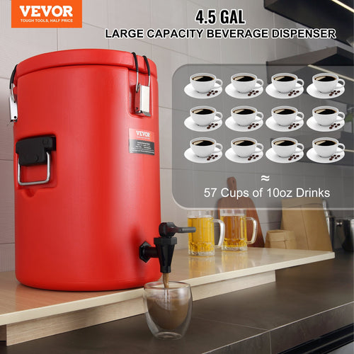 17.2L Insulated Hot & Cold Beverage Dispenser