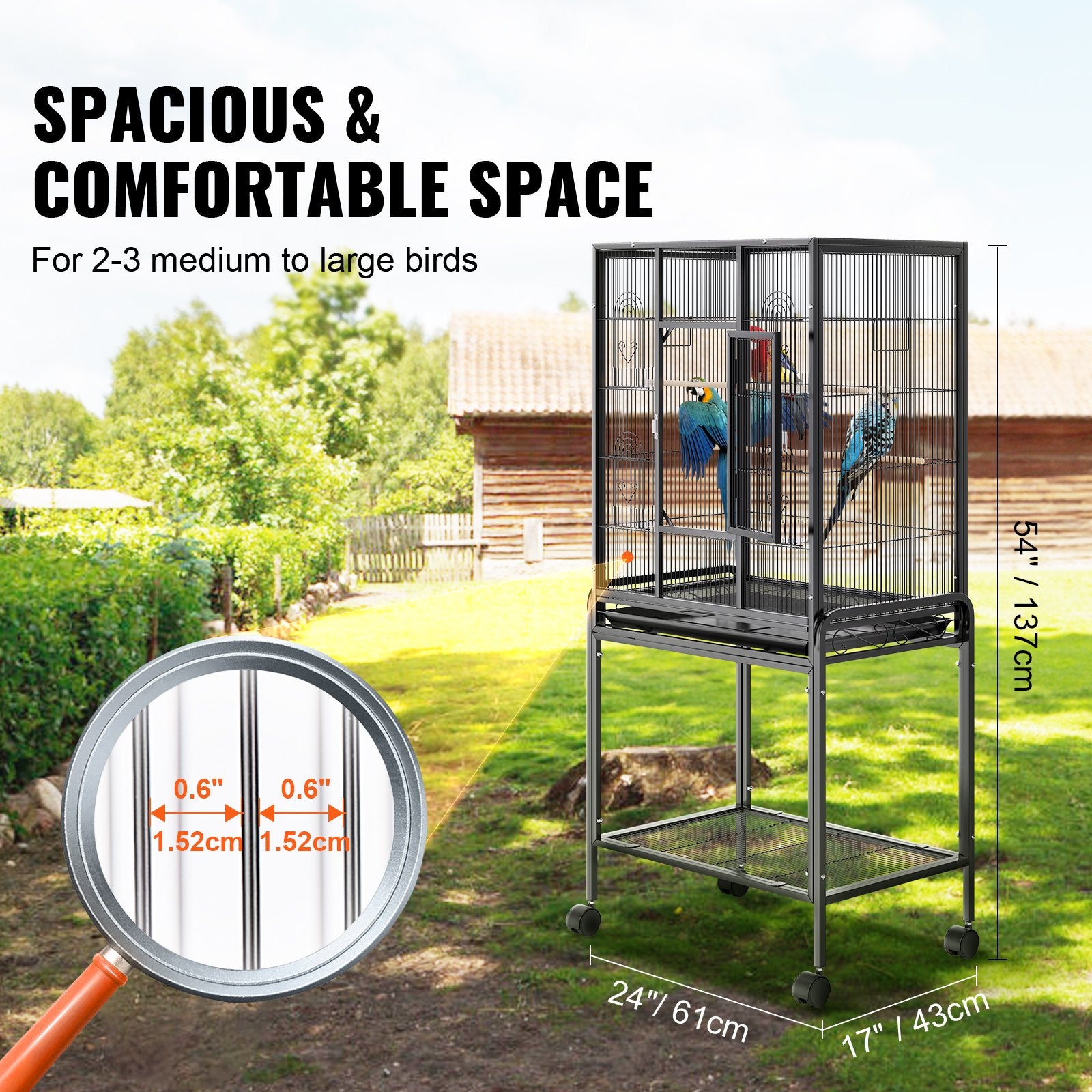54 inch Standing Large Bird Cage