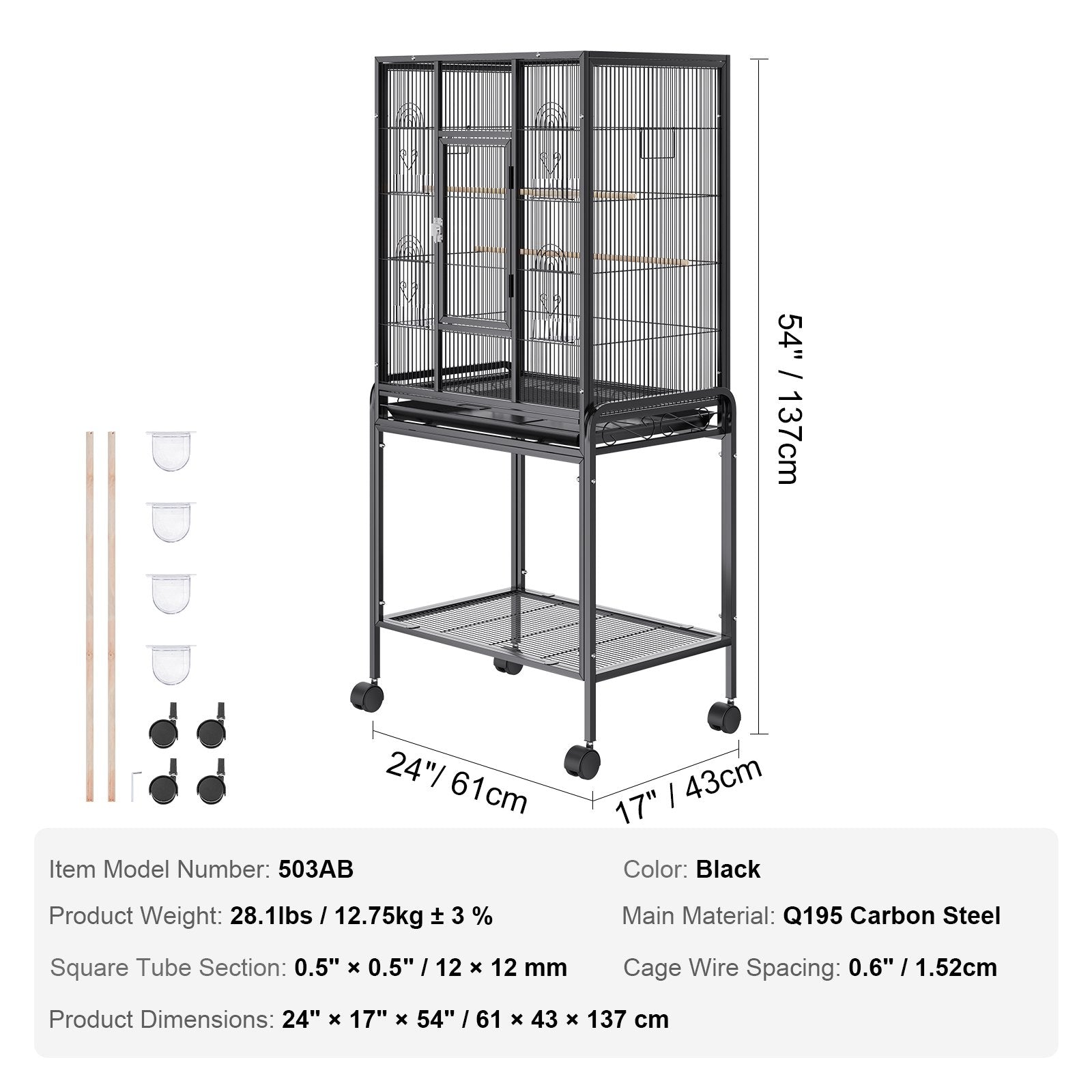54 inch Standing Large Bird Cage
