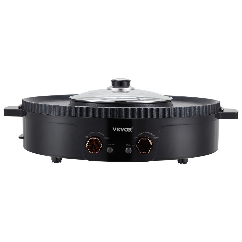 Hot Pot with Grill 1800W 2-in-1 Electric Smokeless Grill and Hot Pot