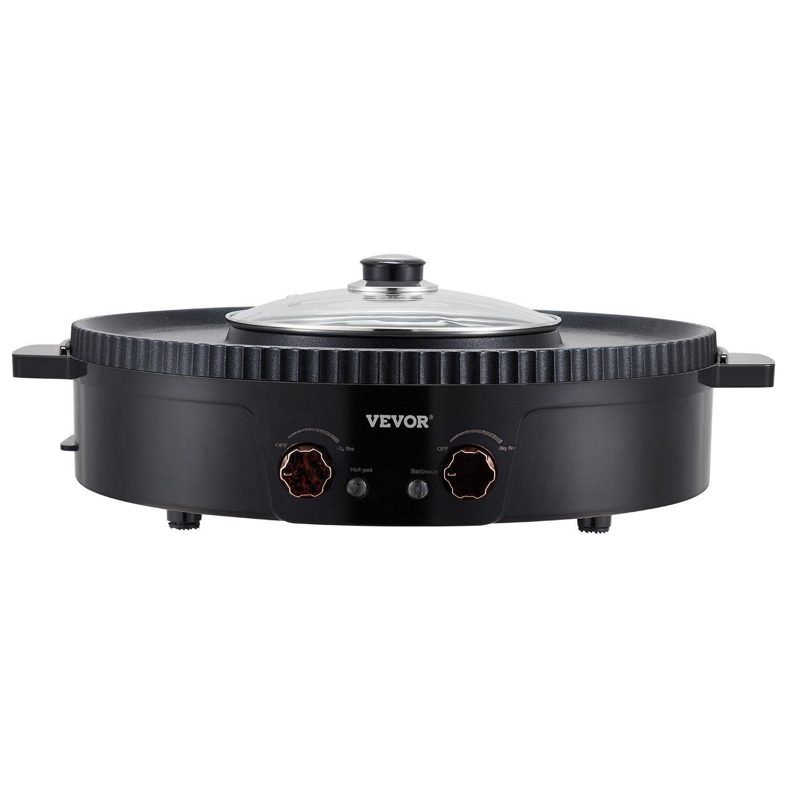 Hot Pot with Grill 1800W 2-in-1 Electric Smokeless Grill and Hot Pot