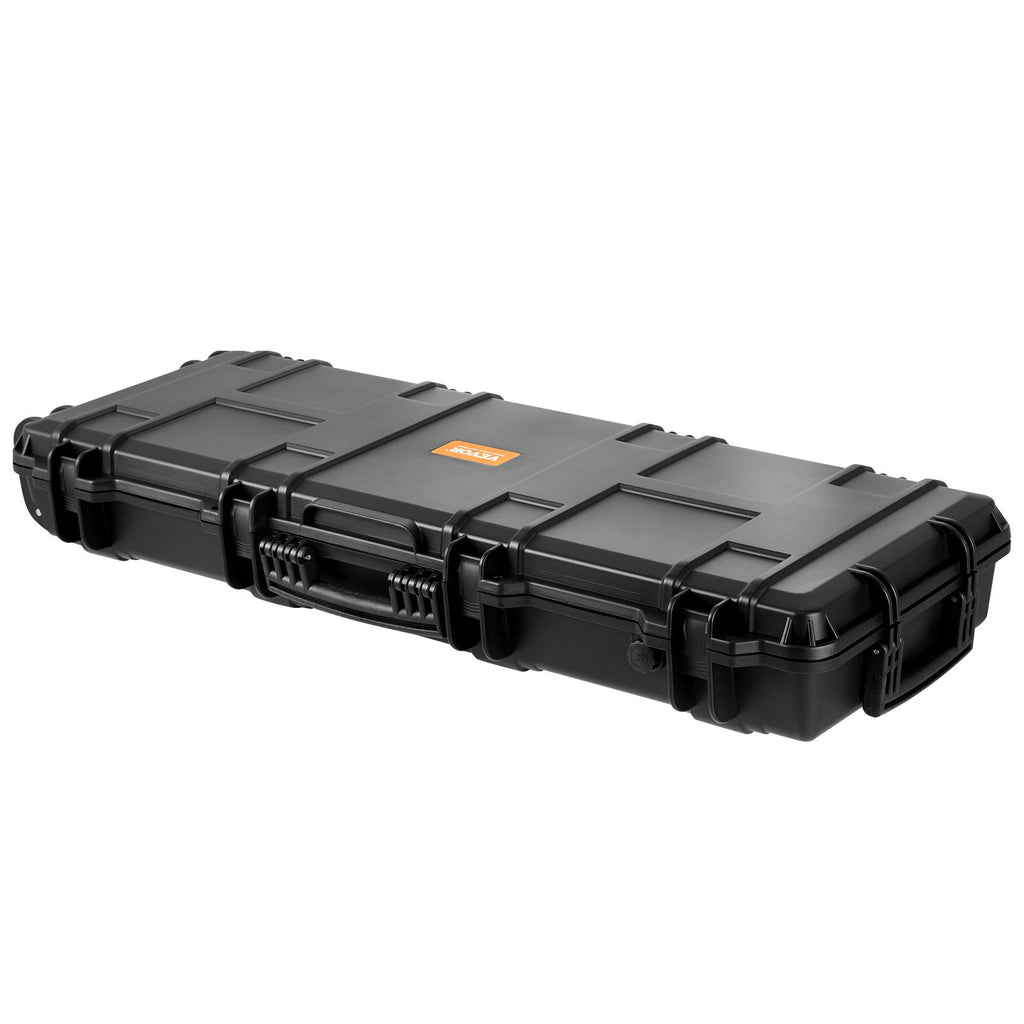 Rifle Case, Rifle Hard Case with 3 Layers Fully-protective Foams, 42 inch lockable Hard Gun Case with Wheels, IP67 Waterproof & Crushproof, for Two Rifles or Shotguns, Airsoft Gun