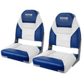 Boat Seats, 555 mm High Back Boat Seat, Folding Boat Chair with Thickened Sponge Padding and Hinge, Fold-Down Boat Captain Chairs for Fishing Boat, Sightseeing Boat, Speedboat, Canoe, 2-Pack