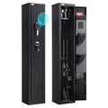 Gun Safe, Heavy Duty Cold-Rolled Steel Fireproof Rifle Cabinet with Digital Keypad & Key, Large Long Gun Cabinet with Magazine and LED Lighting, Adjustable Racks for Rifles, Pistols, Shotgun