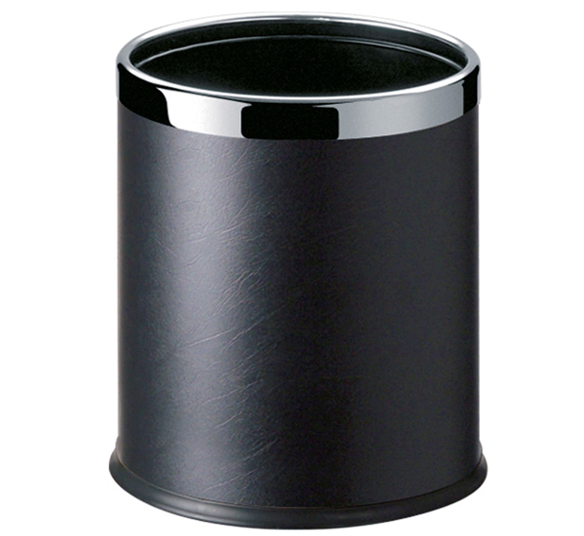 Dolphy Round Leatherette Room Bin – Black