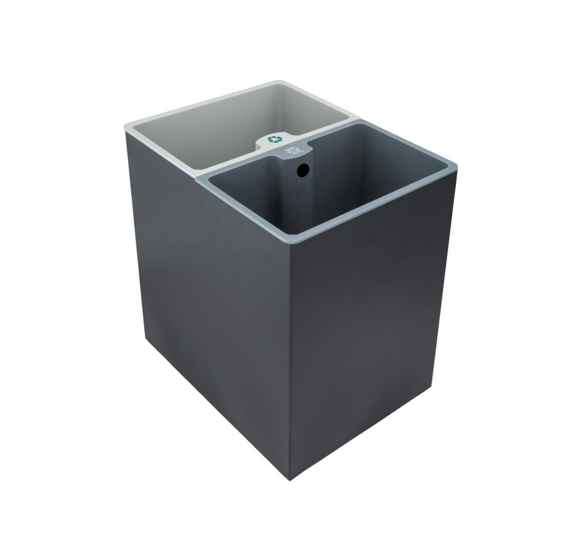 Dolphy 14L Dual-Compartment Recycling Bin – Black
