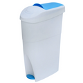 Dolphy 18L Sanitary Pedal Bin – White & Blue