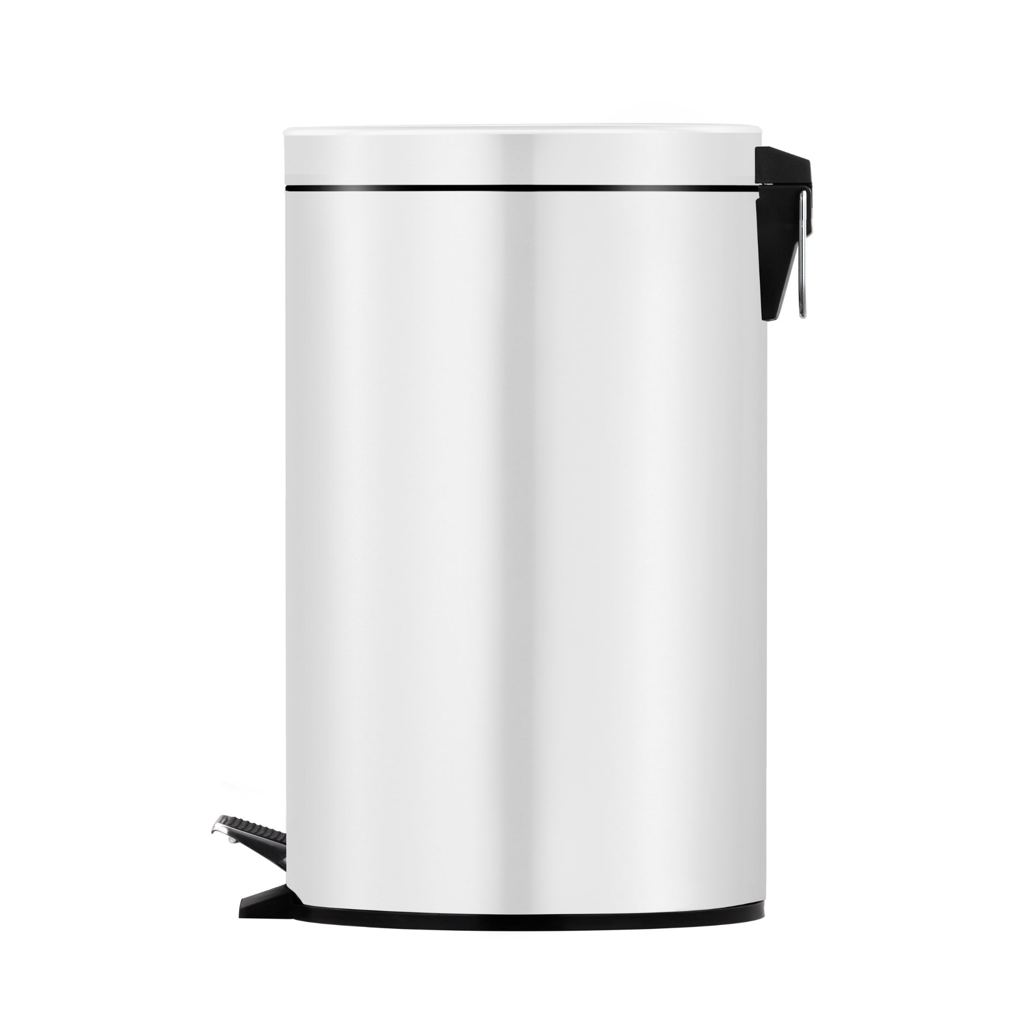 Dolphy 5L Round Pedal Bin – White