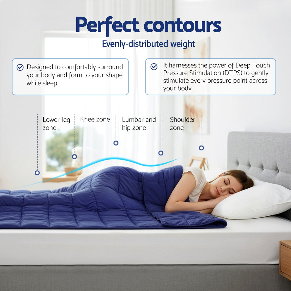Giselle Bedding Microfibre Weighted Blanket – Blue, 11 kg