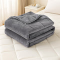 Giselle Bedding Fleece and Sherpa Weighted Blanket – Grey, 4.5 kg