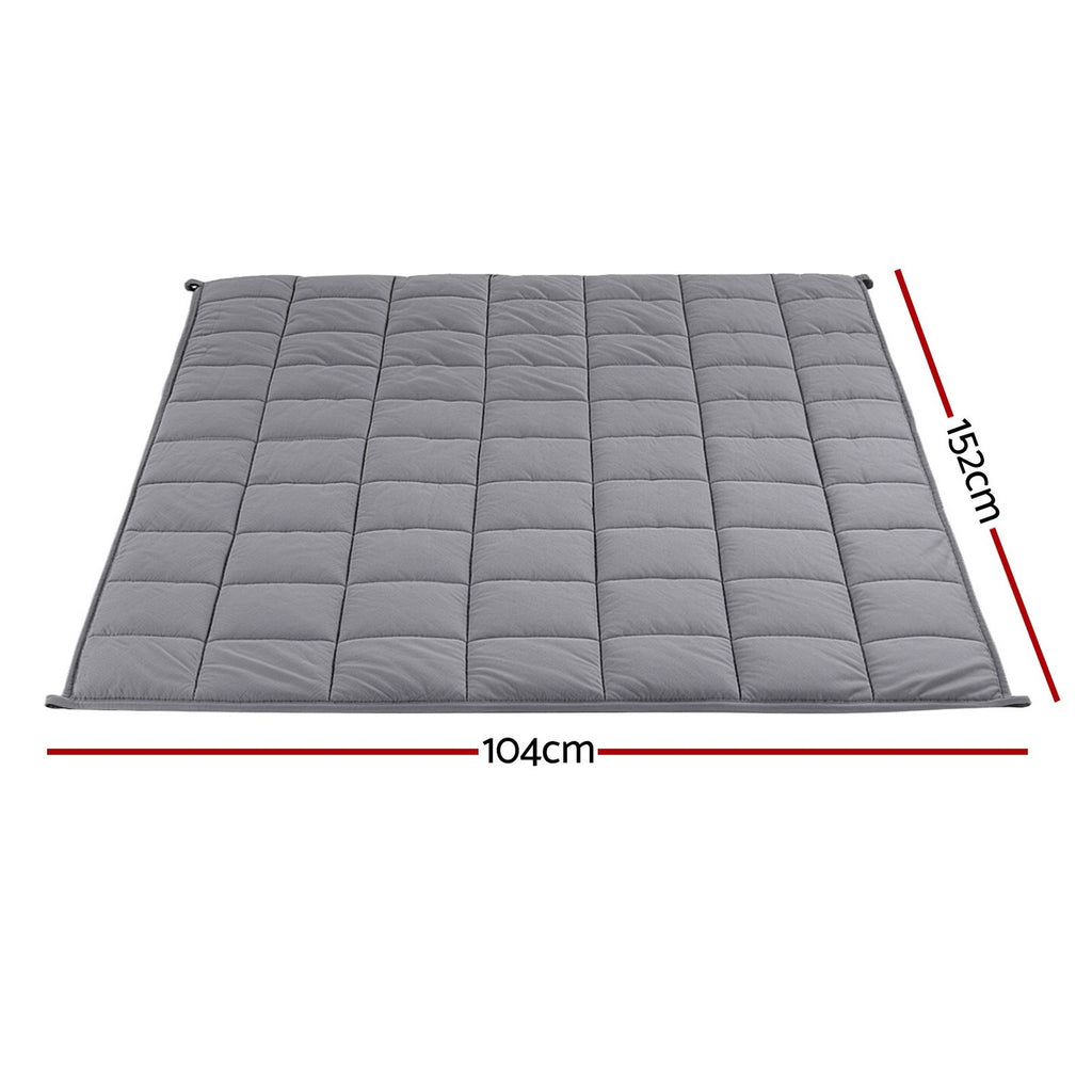 Giselle Bedding Fleece and Sherpa Weighted Blanket – Grey, 4.5 kg